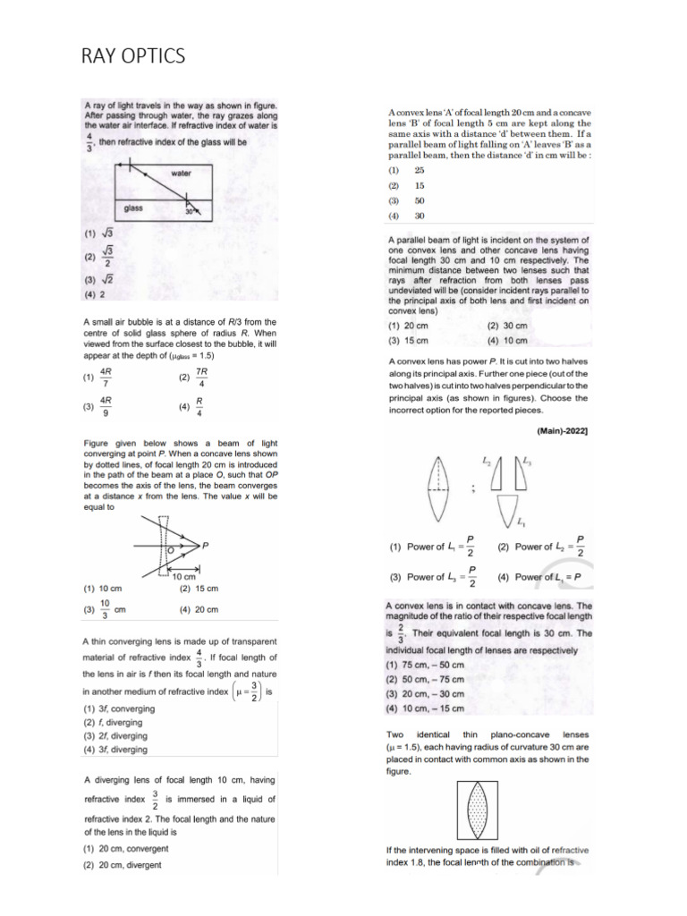 Ray Optics 2 | PDF