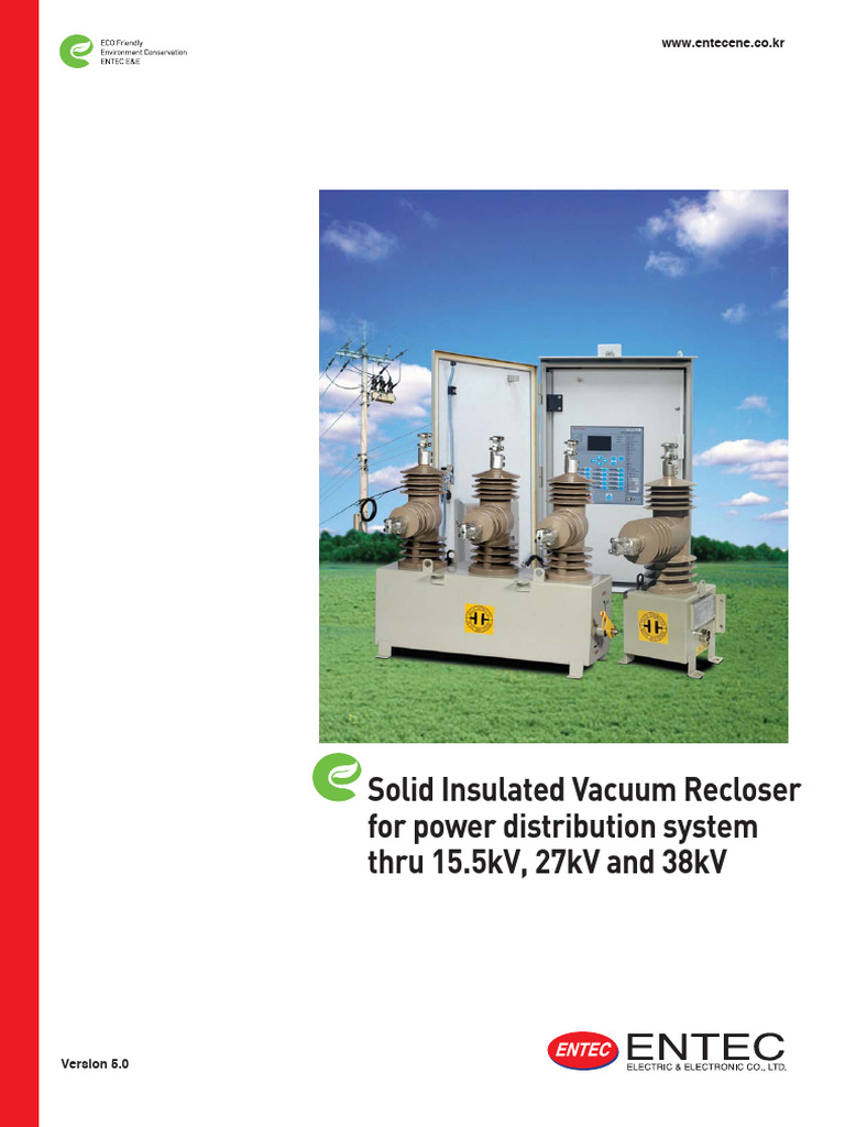 Solid Insulated Vacuum Recloser 15.5-38kV | PDF | Electricity ...
