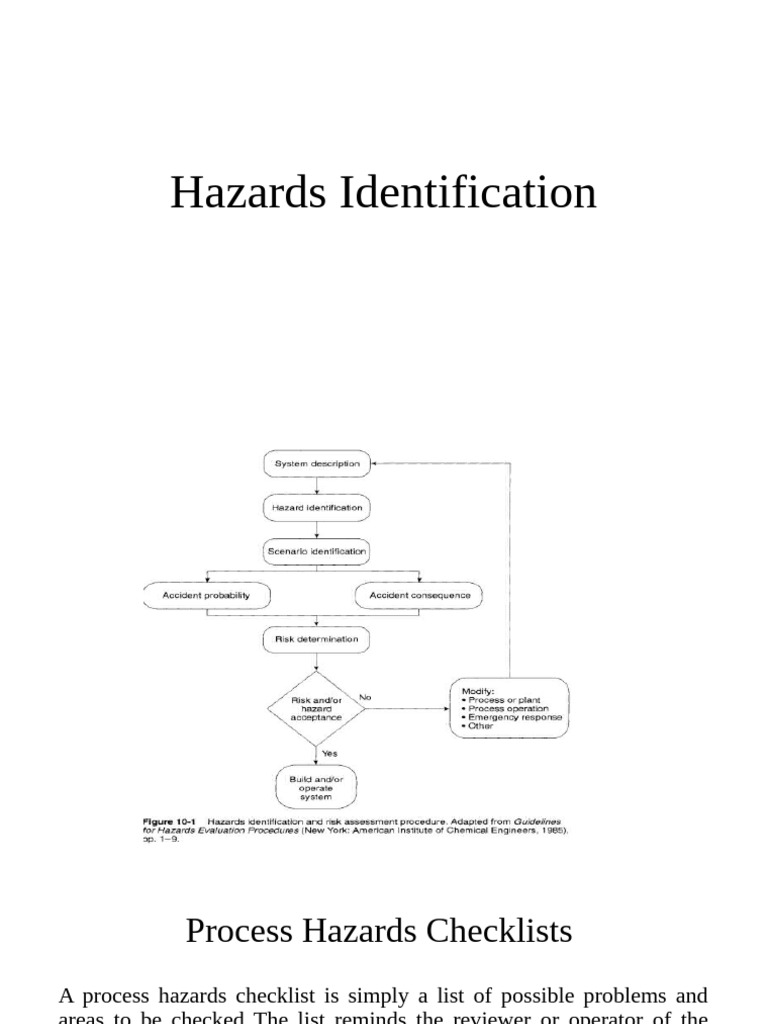 Process Hazards Identification Guide | PDF | Risk | Hazards