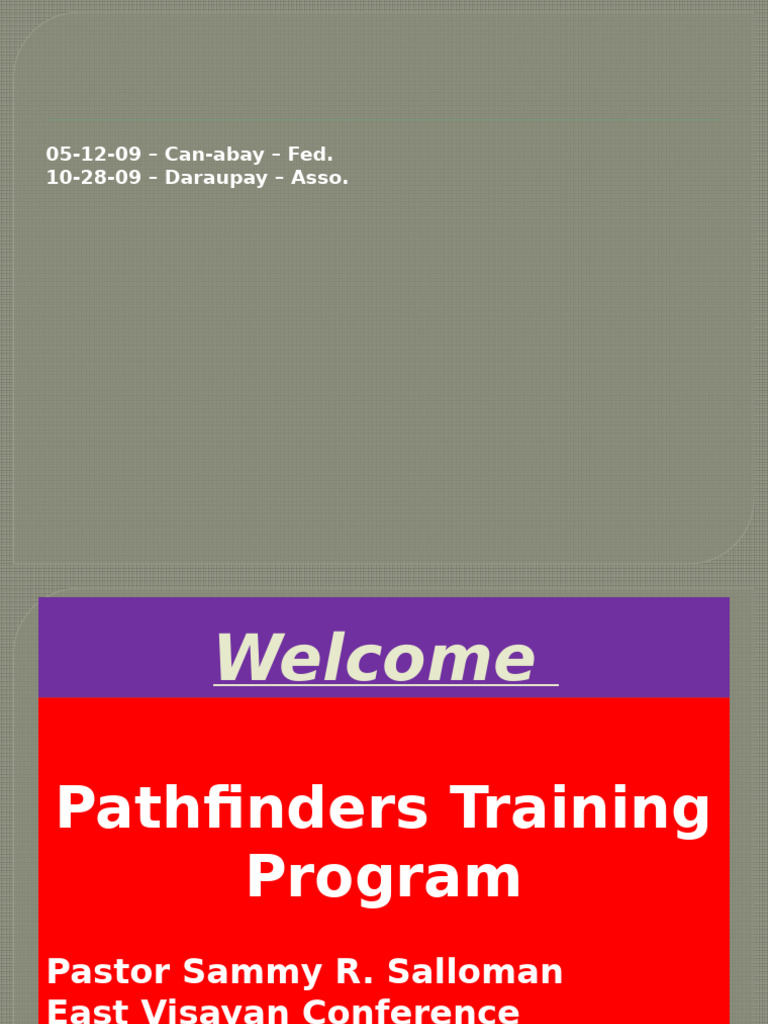 Organizing A Pathfinder | PDF
