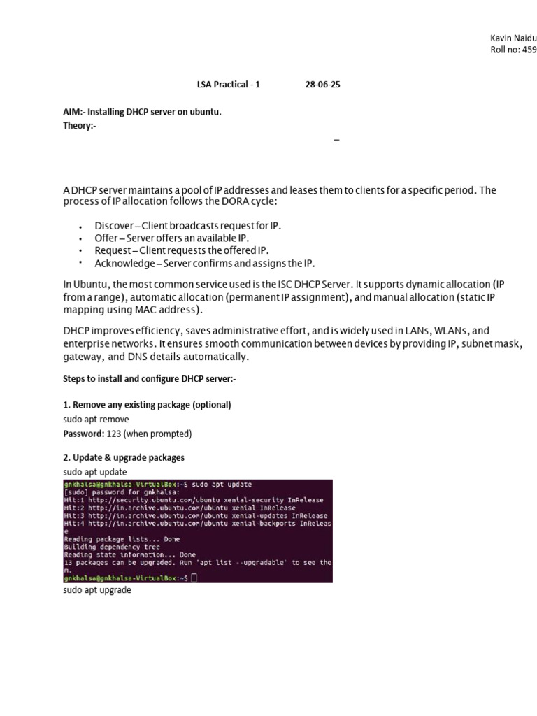 LSA Practical-1!6!440.PDF (3) | PDF | Secure Shell | Domain Name System