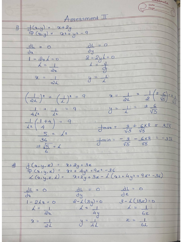 Maths Assessment 2 | PDF