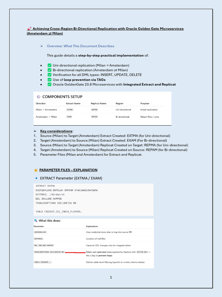 Oracle GoldenGate Bi-Directional Replication Guide | PDF | Replication ...