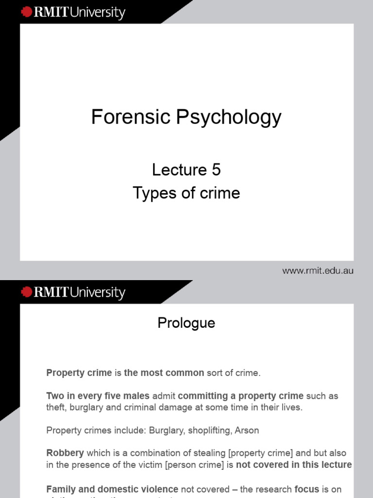 W5 Types of Crime | PDF | Crimes | Crime & Violence