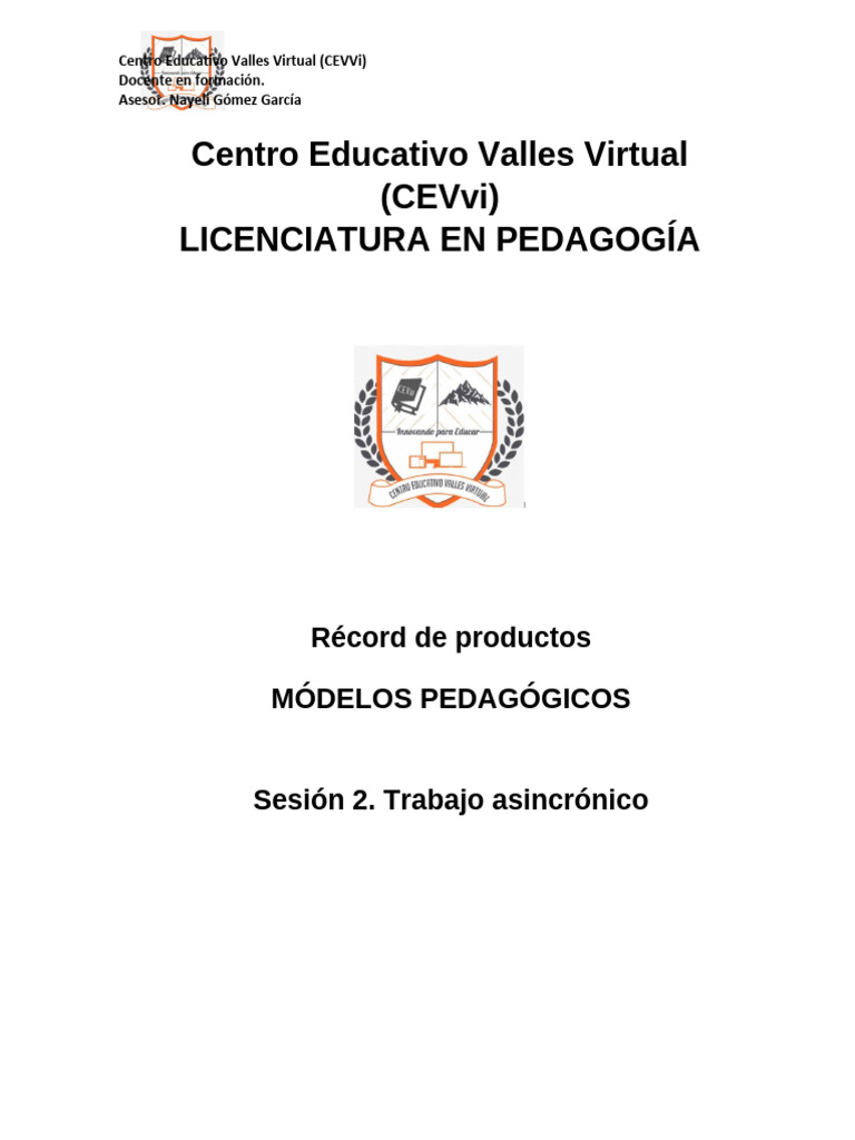 Entrevista sobre Modelos Pedagógicos en CEVVi | PDF | Plan de estudios ...