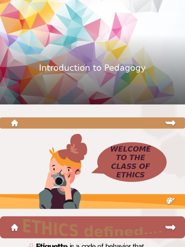 Understanding Pedagogy and Ethics | PDF | Learning | Pedagogy