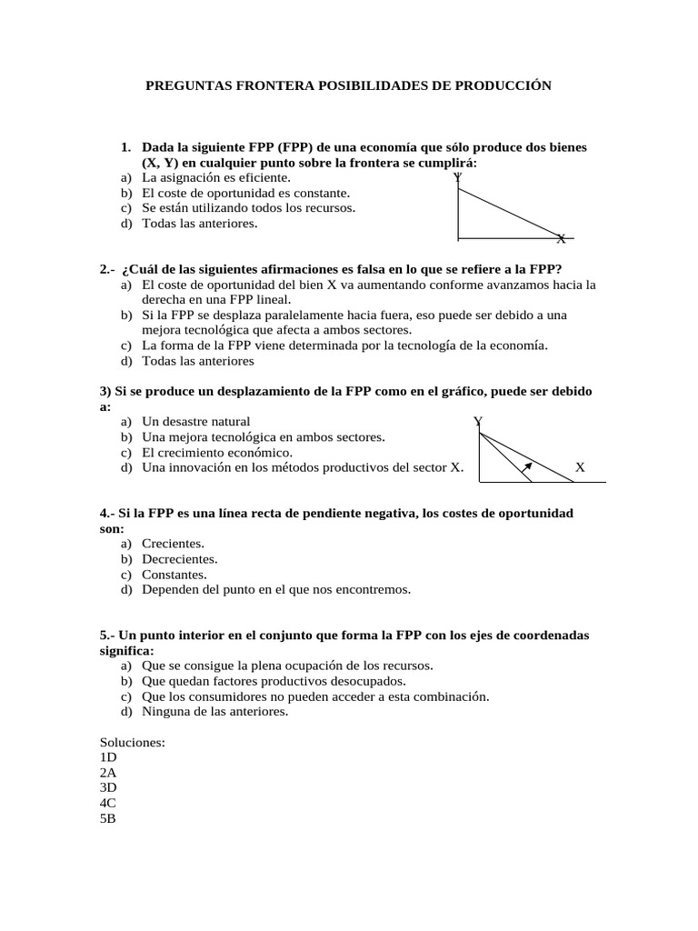 Preguntas sobre la FPP y su interpretación | PDF