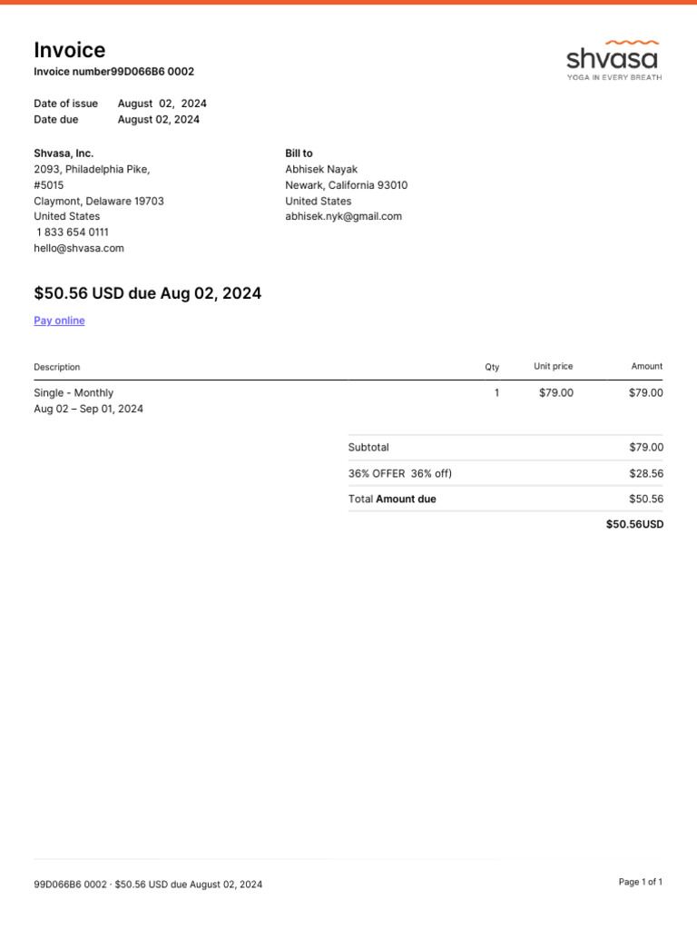 Invoice 99D066B6 0002 PDF | PDF