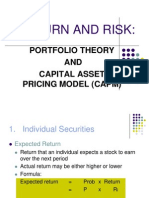 Return and Risk:: Portfolio Theory AND Capital Asset Pricing Model (Capm)
