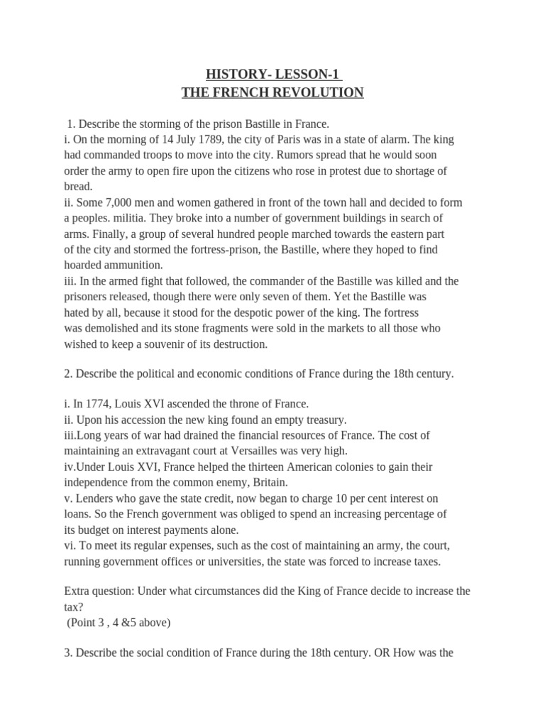 Causes of the French Revolution Explained | PDF | French Revolution ...