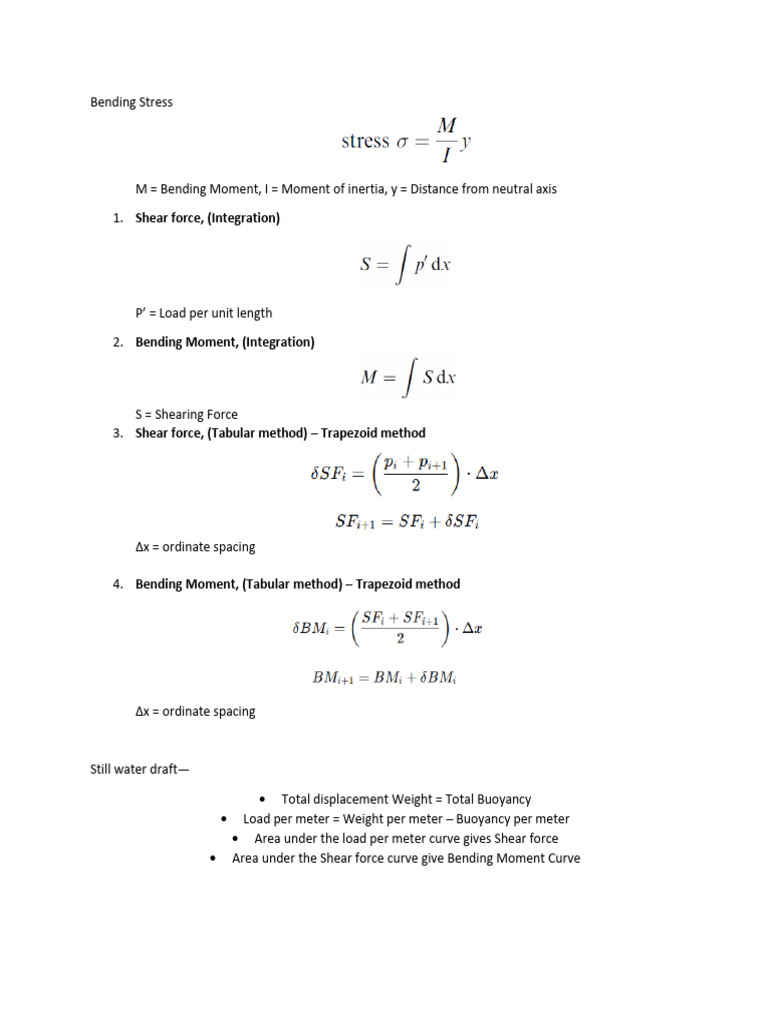 Mathematical Problems (Lecture 1) 1 | PDF | Bending | Shear Stress
