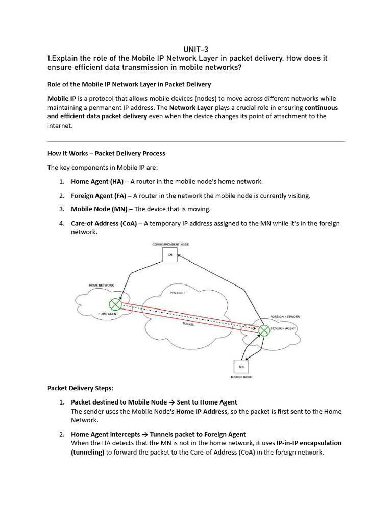 Mobile IP Network Layer Explained | PDF | Computer Network | Internet ...