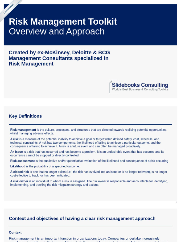 Risk Management Toolkit Overview | PDF | Risk | Risk Management