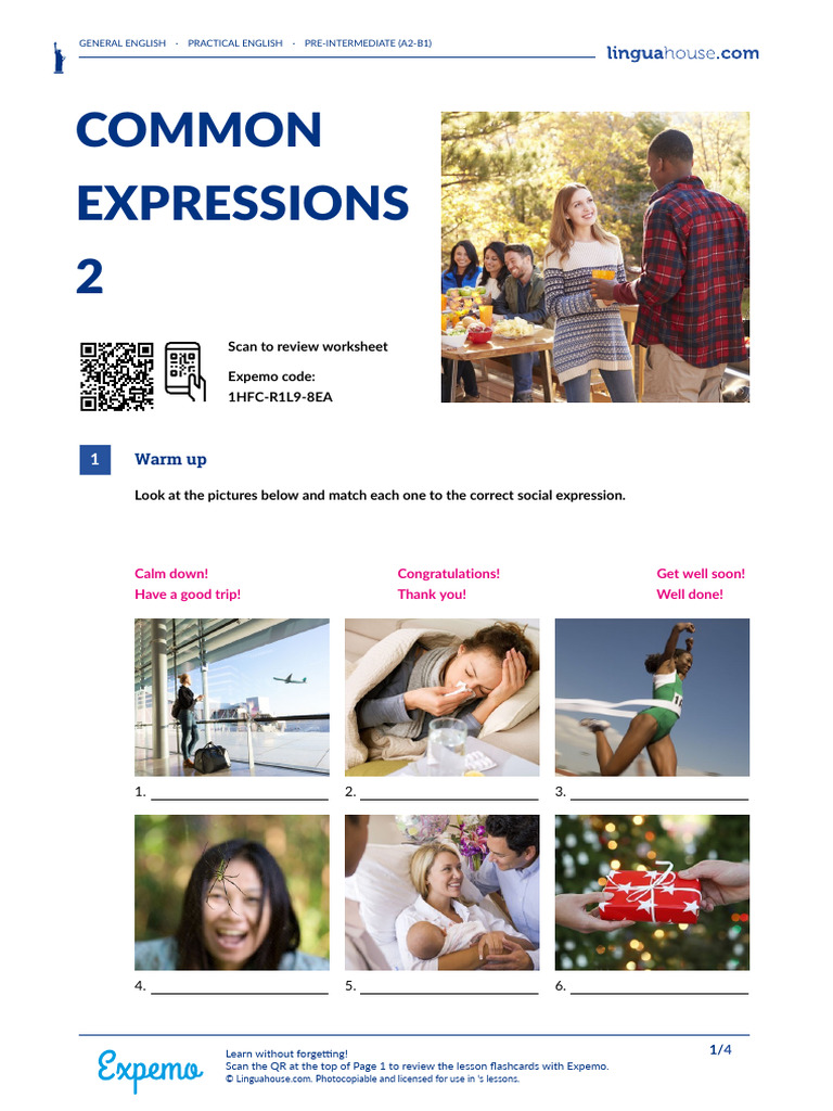 Common Social Expressions for A2-B1 | PDF