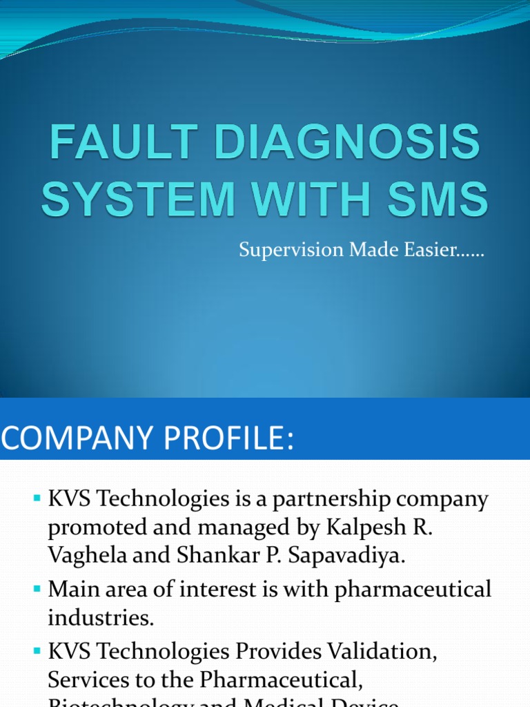 Fault Diagnostic System With Sms2 | PDF | Engineering | Automation
