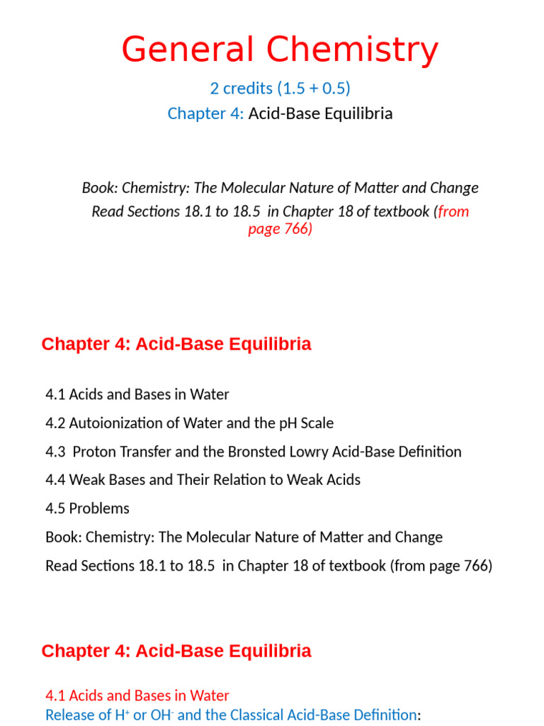 Acid-Base Equilibria in Chemistry | PDF | Acid | Acid Dissociation Constant