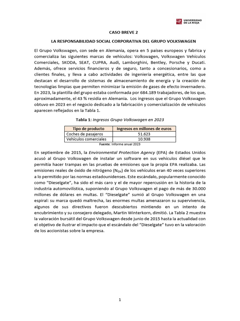 Minicase. Volkswagen RSC | PDF
