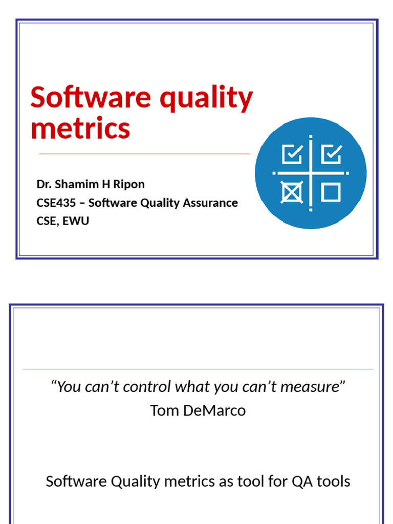 Software Quality Metrics Overview | PDF | Software | Software Quality