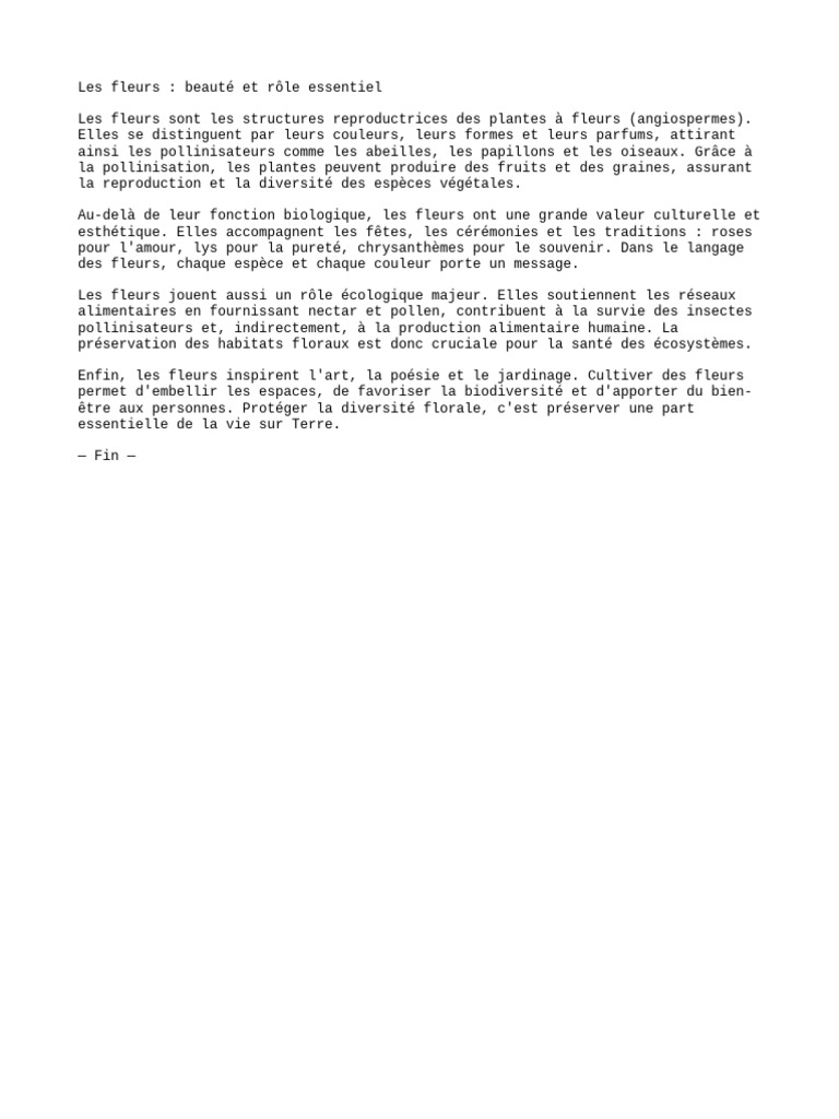 Fleurs | PDF