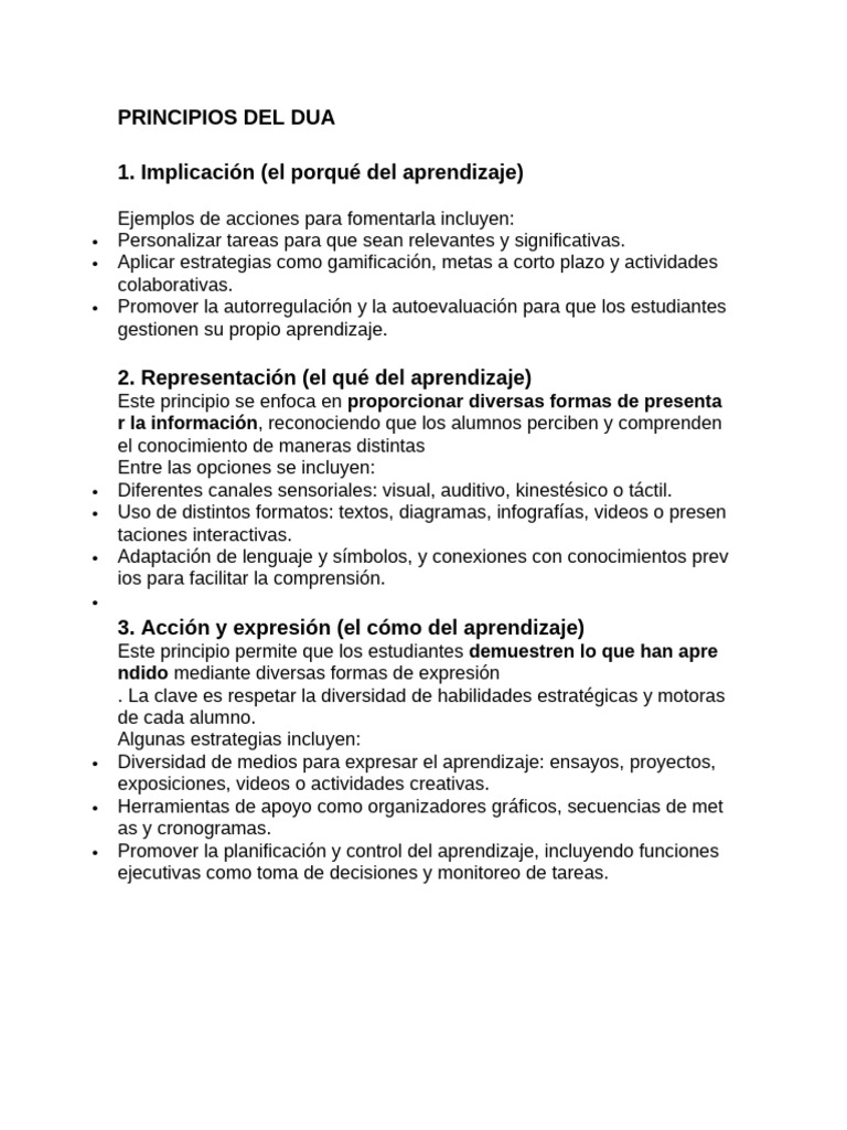 Principios Del Dua | PDF