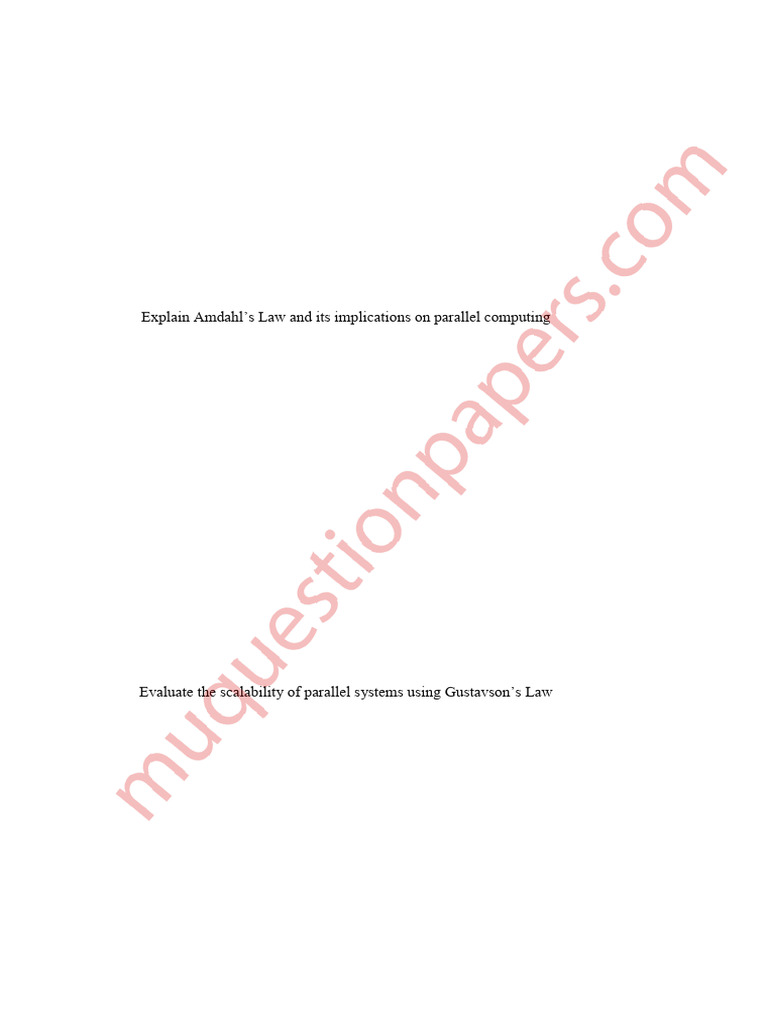 High Performance Computing Exam Guide | PDF | Parallel Computing ...