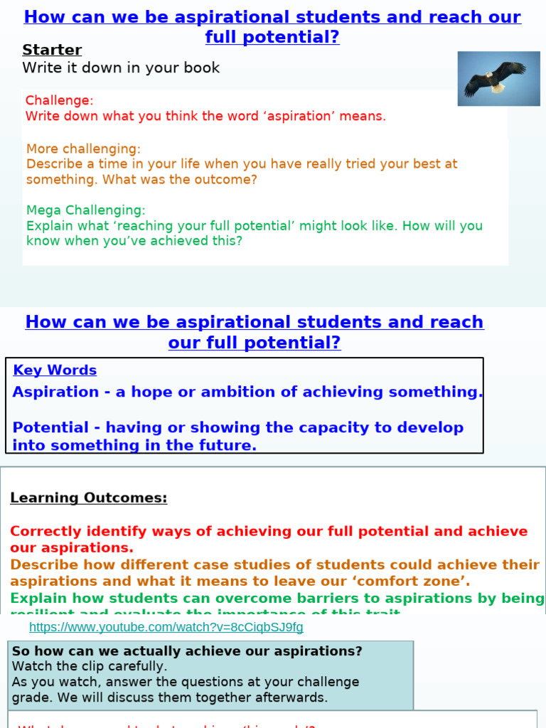 Achieving Aspirations: Student Guide | PDF | Cognition
