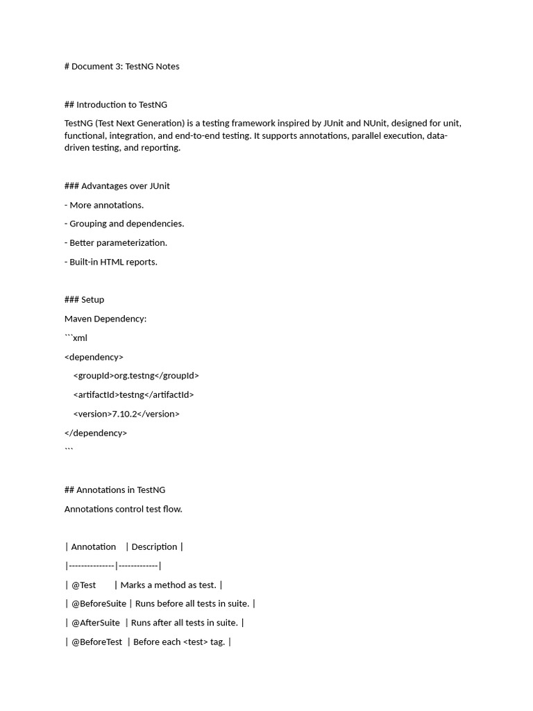 TestNG Framework Overview and Setup | PDF | Computing | Software ...