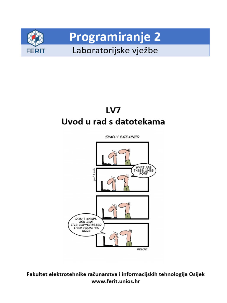 LV7 - Uvod U Datoteke | PDF