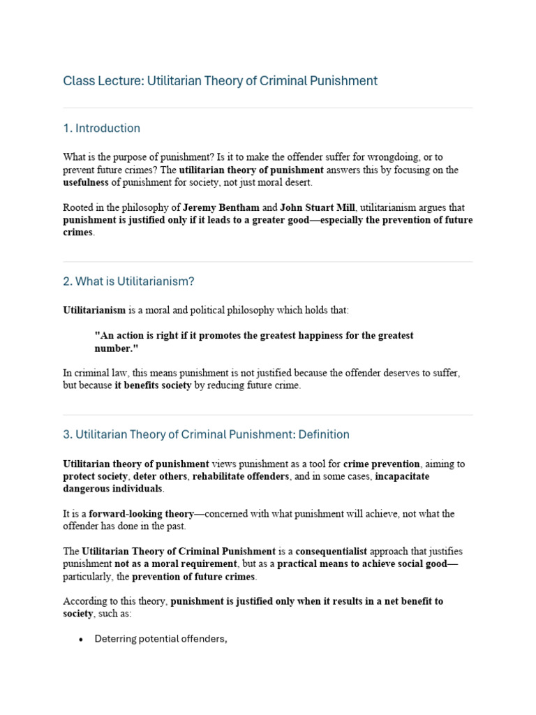UTILITARIAN THEORY OF PUNISHMENT visual data 2