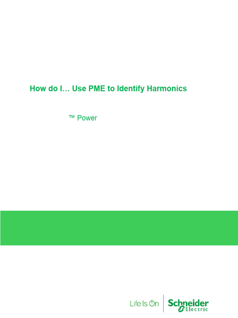Identify Harmonics with PME Guide | PDF | Electricity | Electrical ...