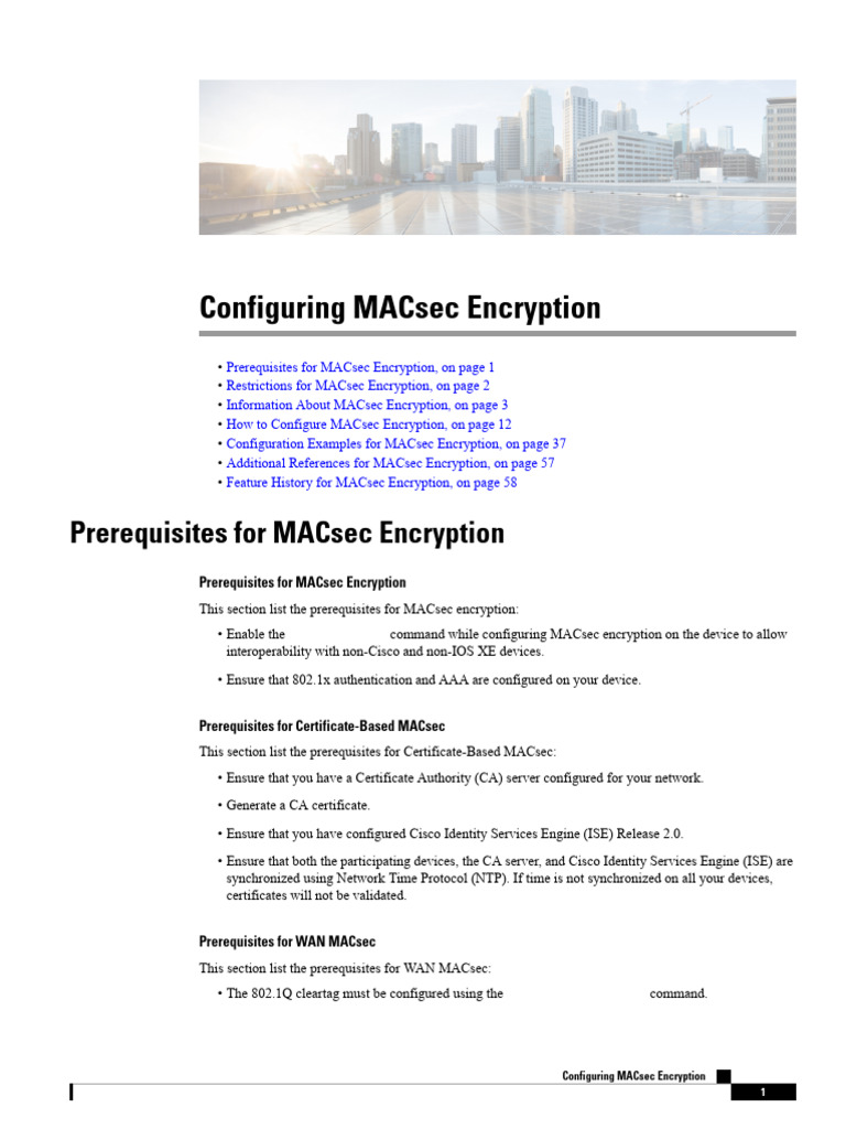 Macsec Encryption | PDF | Network Switch | Computer Network