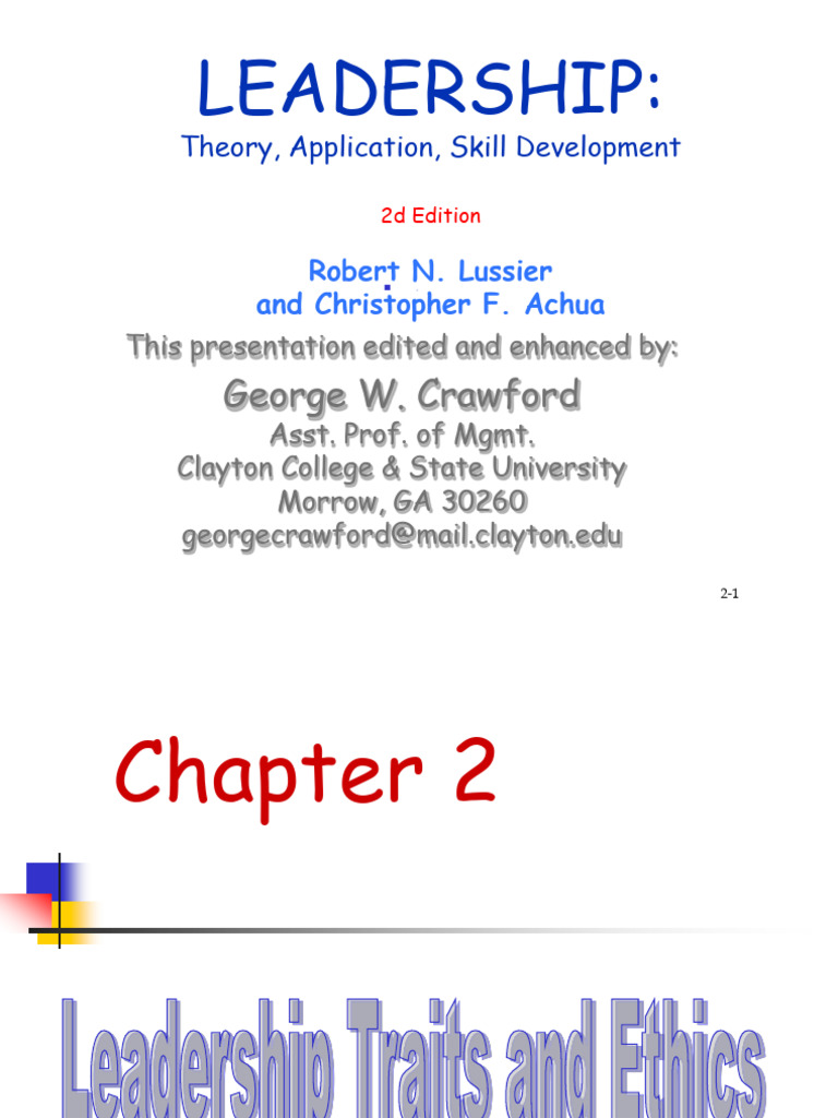 Leadership Traits and Theories Explained | PDF | Leadership ...