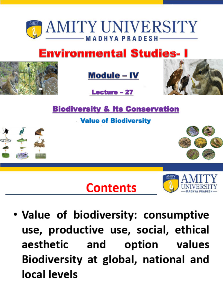 Lecture 27 | PDF | Biodiversity | Ecosystem