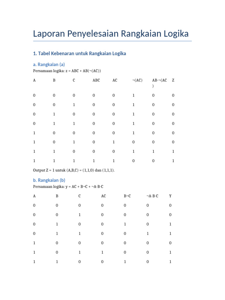 Rangkaian Logika | PDF