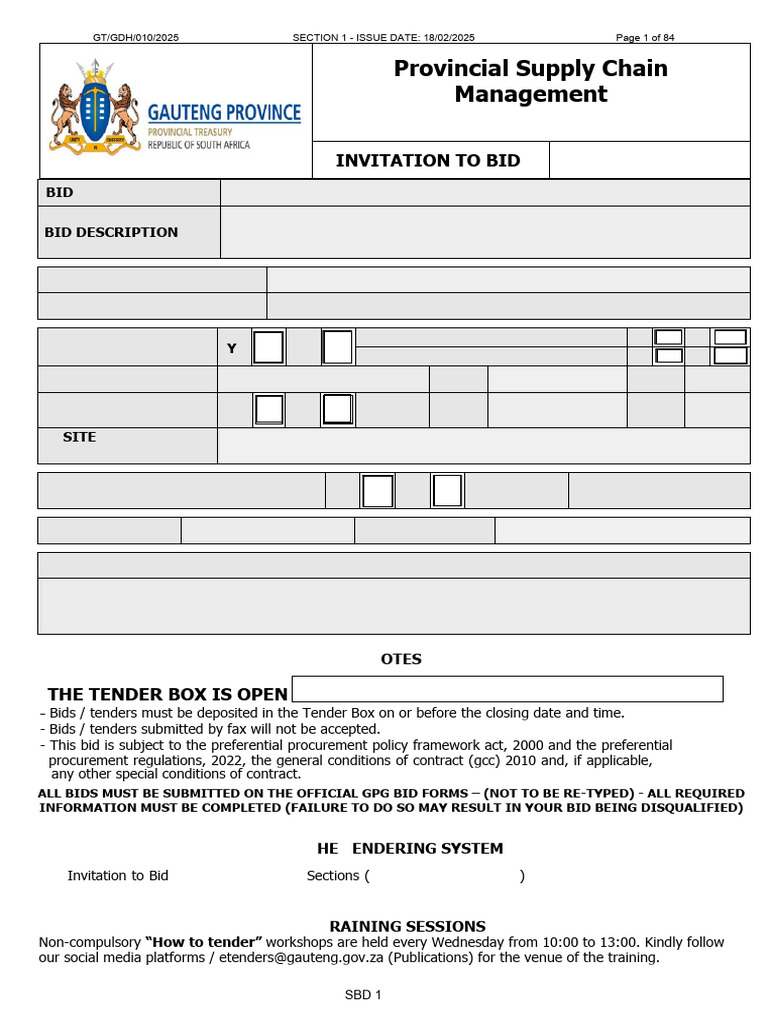 Gauteng Health Bid Invitation 2025 | PDF | Specification (Technical ...