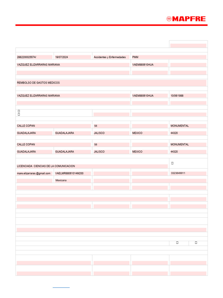Formato KYC para Siniestros en MAPFRE | PDF | Seguro | Póliza de seguros