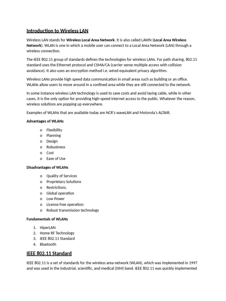 Medium Access Control Sublayer | PDF | Wireless Lan | Ieee 802.11
