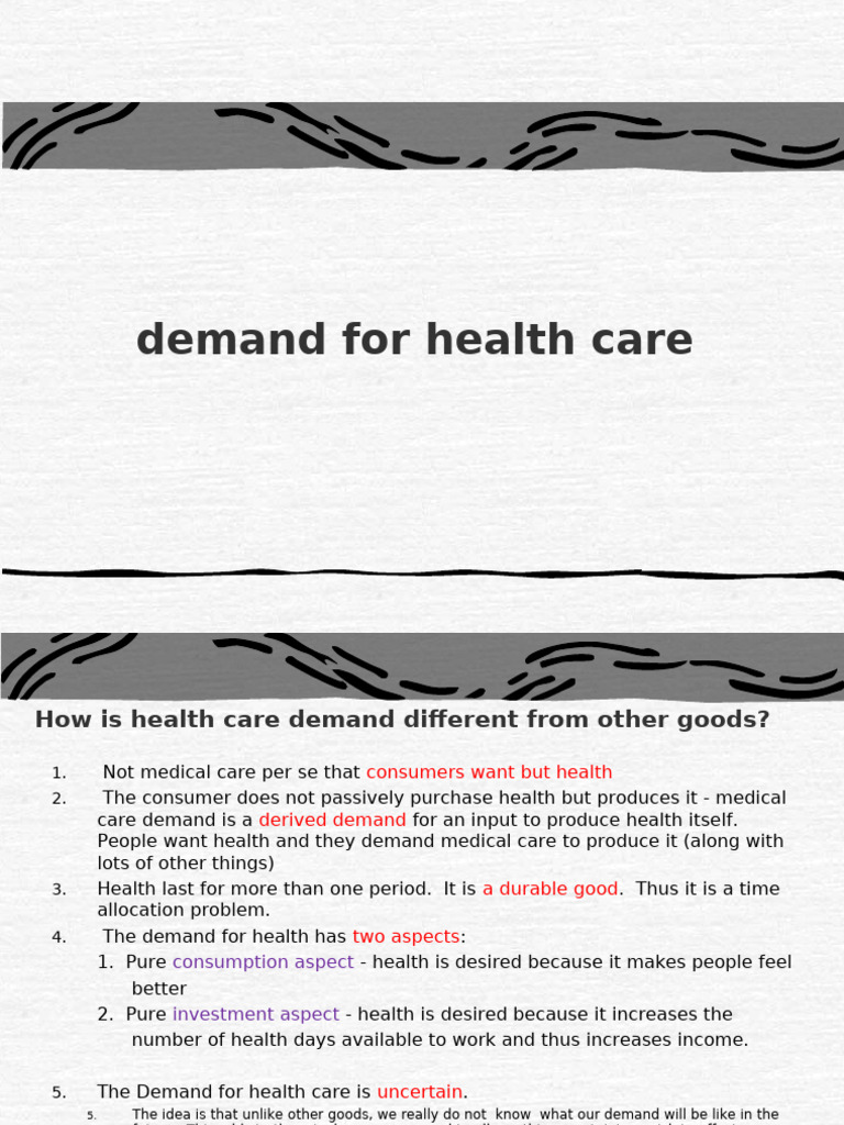 Understanding Demand for Health Care | PDF | Demand | Demand Curve