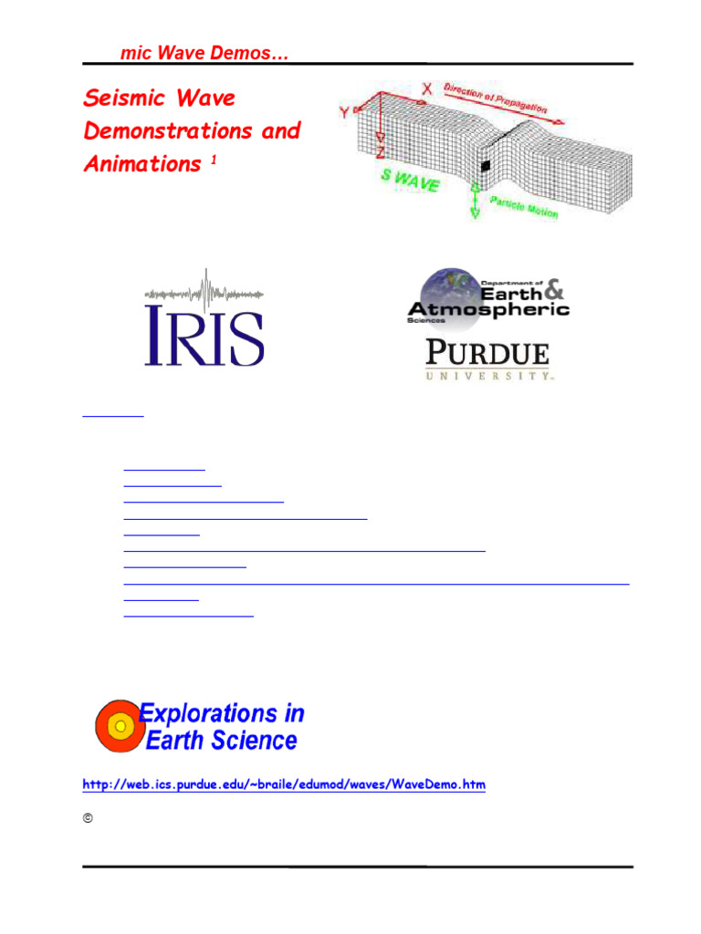 Seismic Wave Animations and Demos | PDF | Seismology | Waves