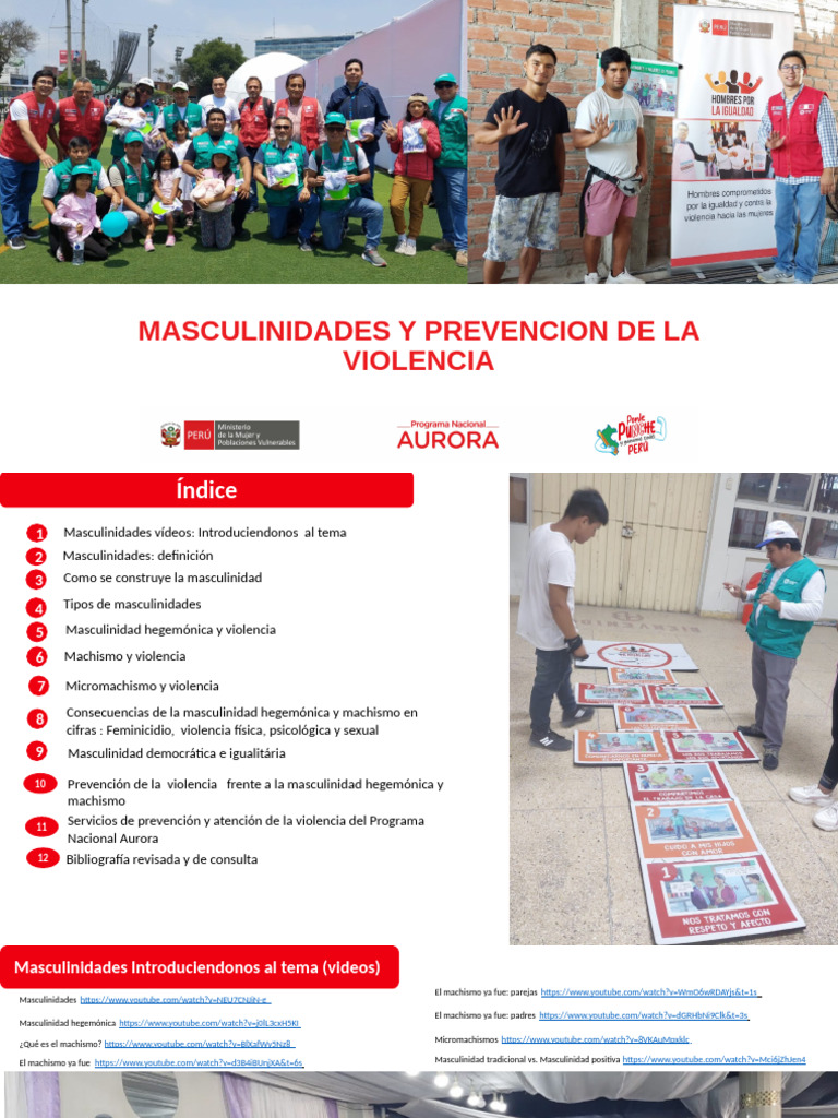 Masculinidades y Prevención de La Violencia | PDF | Masculinidad | Hombre