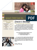 Splash Child Care Inc.: Director's Message