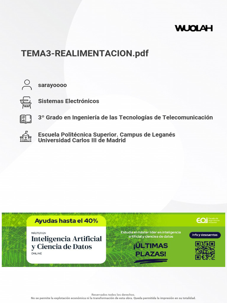 Wuolah Free Tema3 Realimentacion | PDF