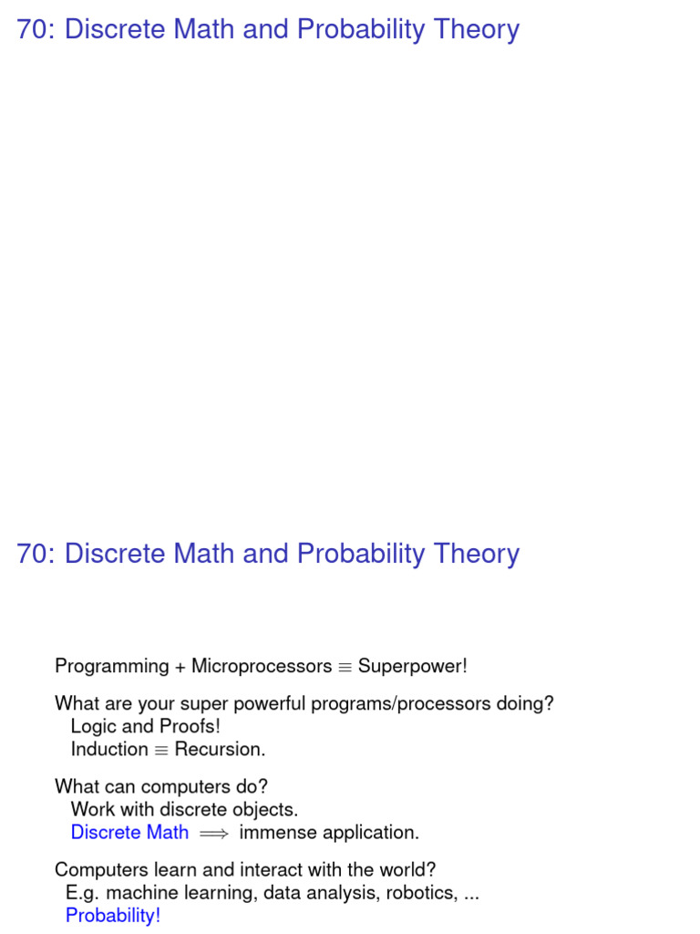 Discrete Math and Probability Insights | PDF | Inequality (Mathematics ...