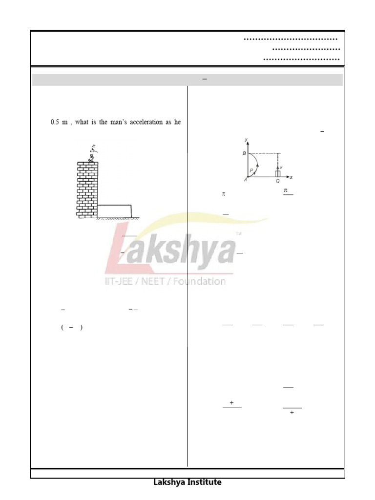 Kinematics CWT-03 Test Paper Unlocked-1 | PDF | Acceleration | Velocity