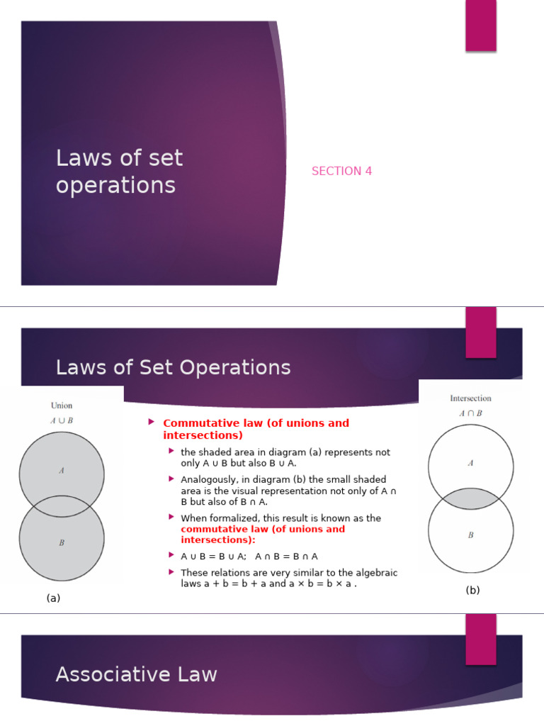 Class 4 Sets and Set Operations | PDF
