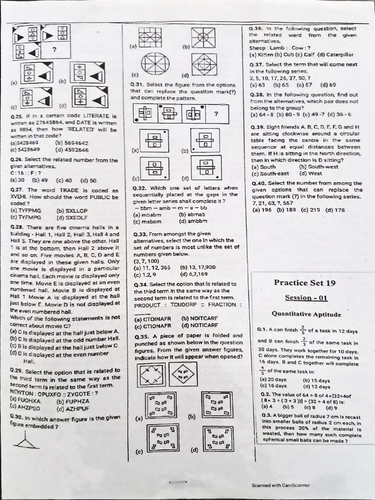 Practice Set 19 | PDF