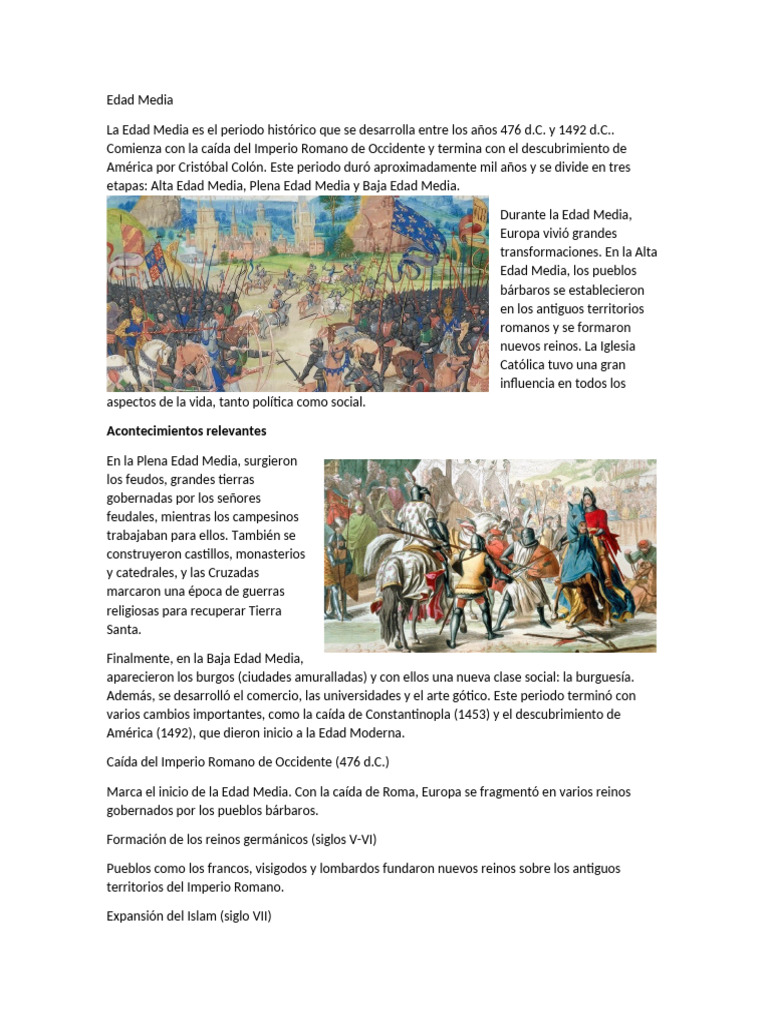Fin y transformación de la Edad Media | PDF | Edades medias | imperio ...