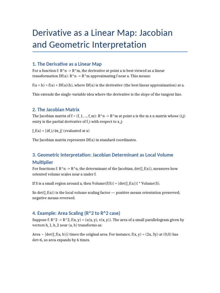 Jacobian Matrix and Its Applications | PDF