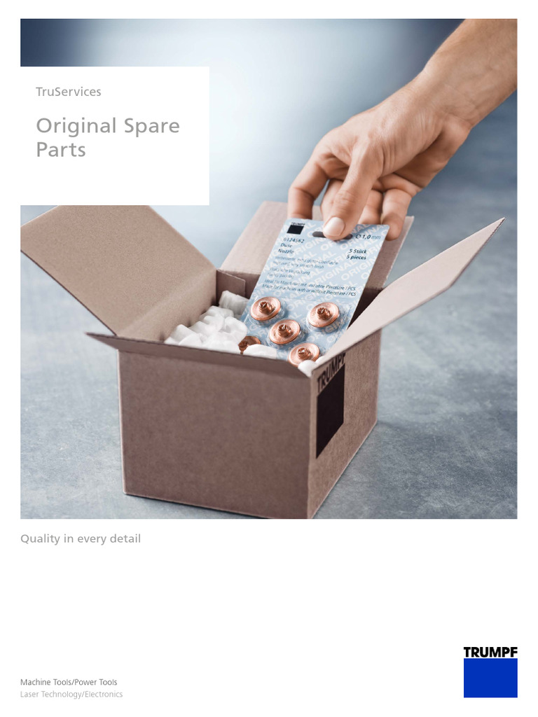 TRUMPF Original Spare Parts Catalog | PDF | Filtration | Laser