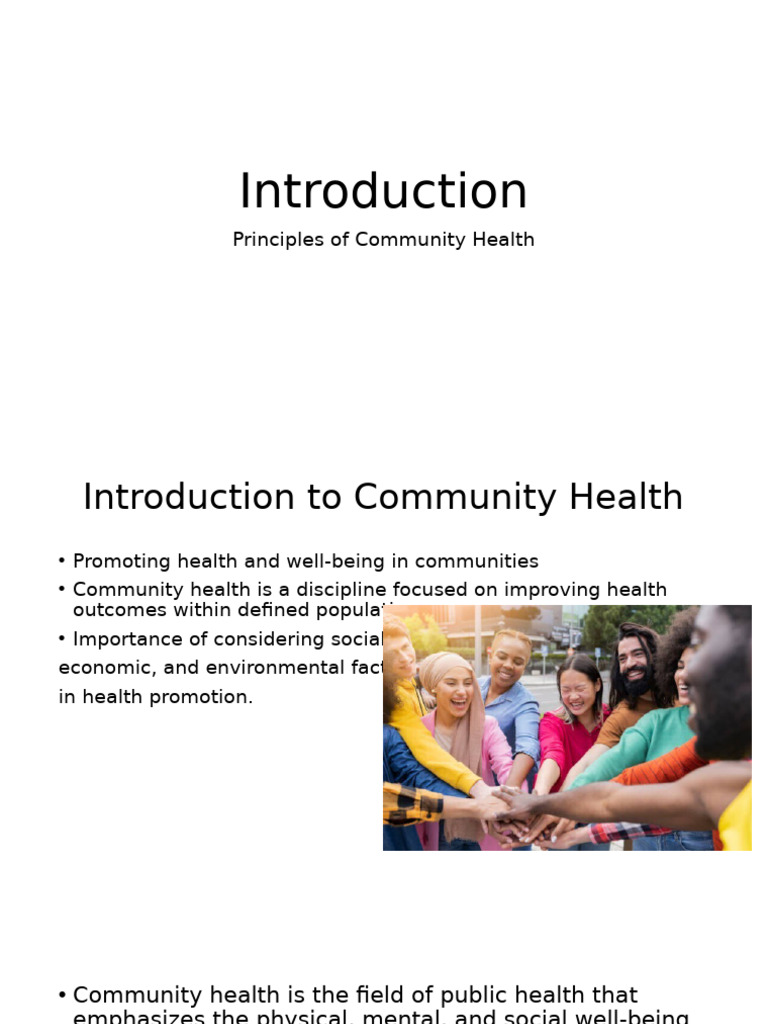 Community Health: Principles and Goals | PDF | Health Equity | Health ...